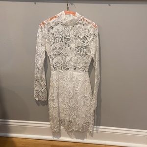 Lioness Falling For Florence Lace Dress in White
